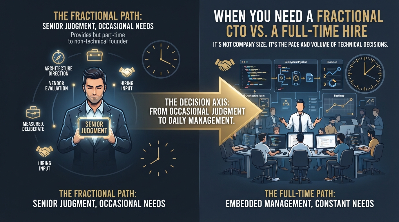 When You Need a Fractional CTO vs. a Full-Time Hire