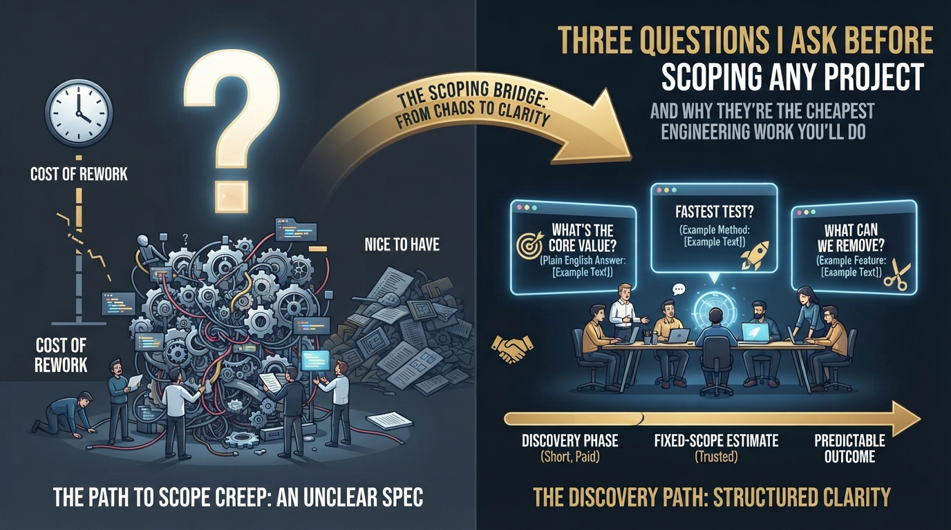Three Questions I Ask Before Scoping Any Project